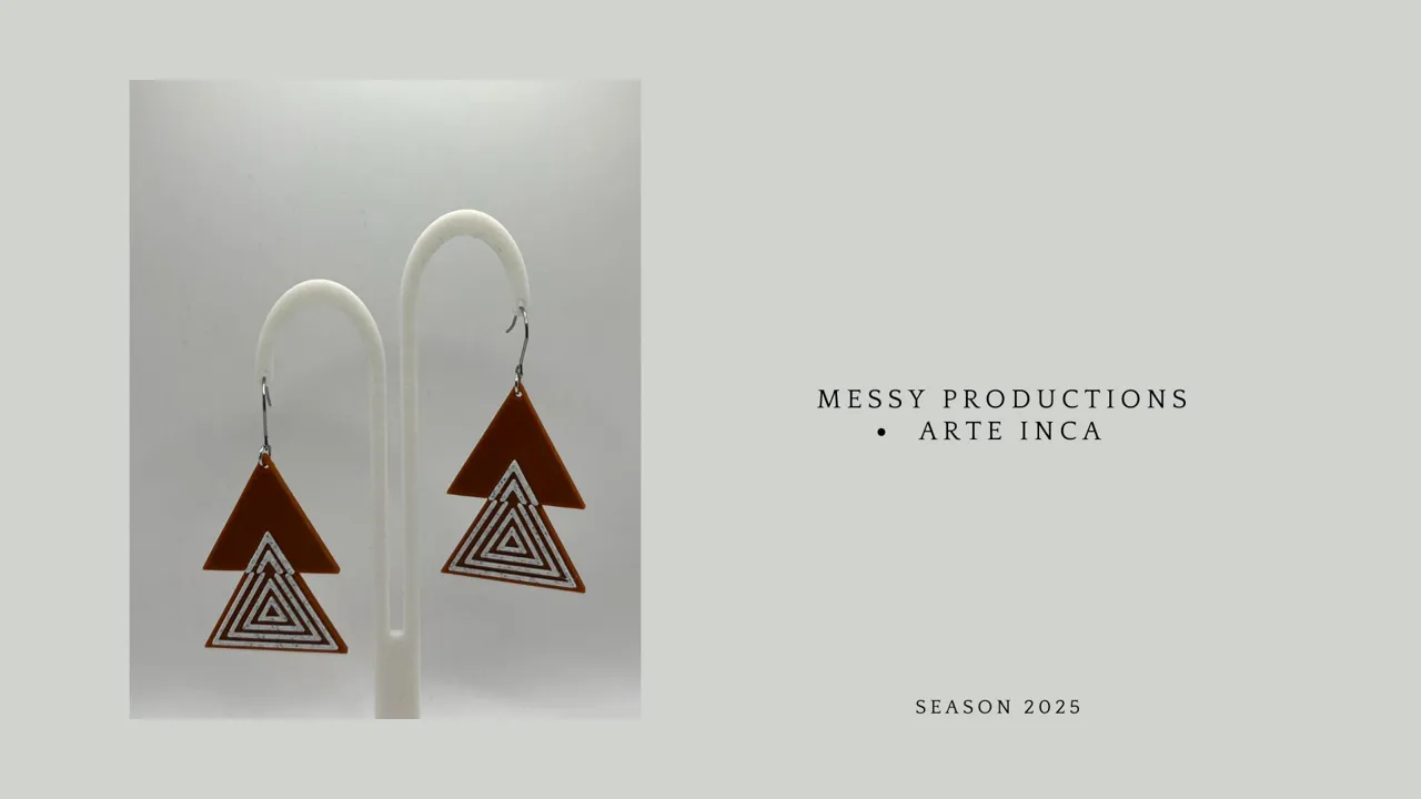 Geometric Triangle Earrings view 3