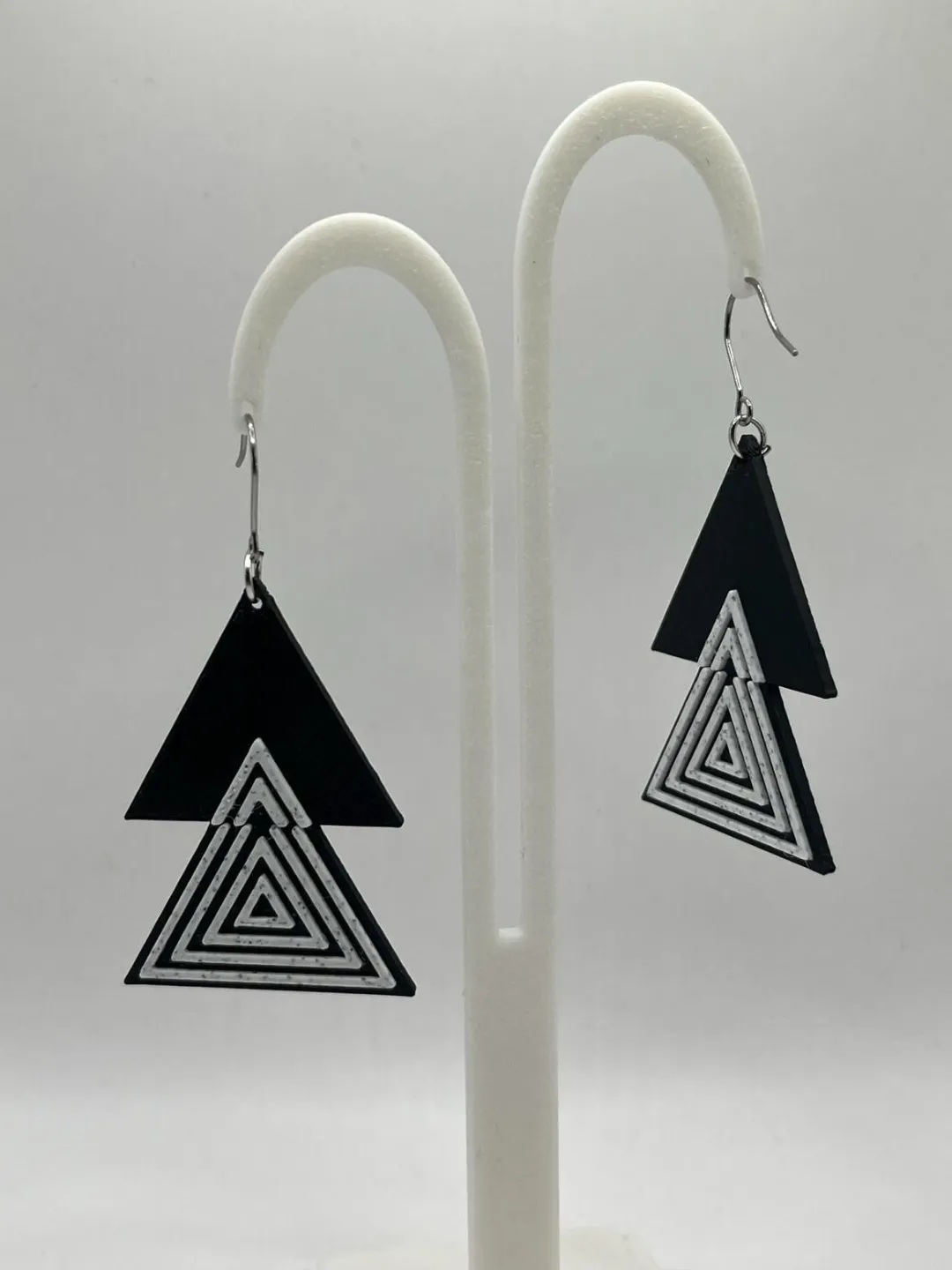 Geometric Triangle Earrings view 4