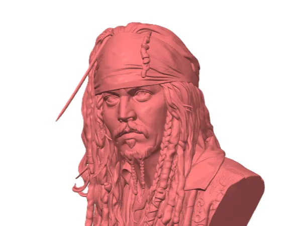 Busto Jack Sparrow - Piratas do Caribe
