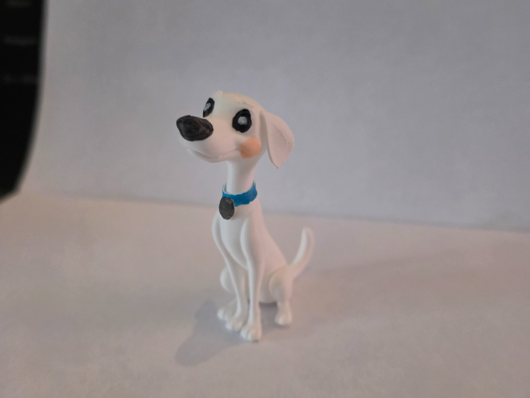 Cute Sitting Dog – Easy Print with Support