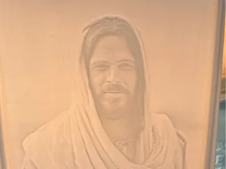 Portrait of Christ Smiling Lithophane