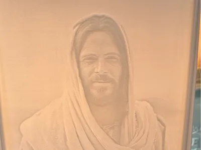 Portrait of Christ Smiling Lithophane