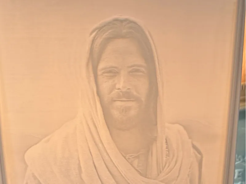 Portrait of Christ Smiling Lithophane
