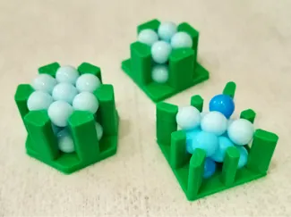 Template for making unit cells with Aquabeads