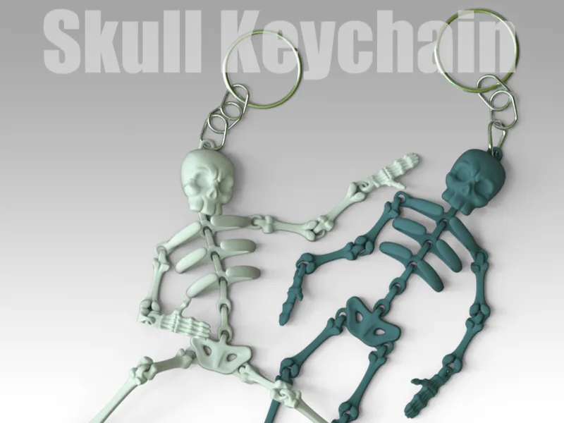 Halloween skeleton keychain