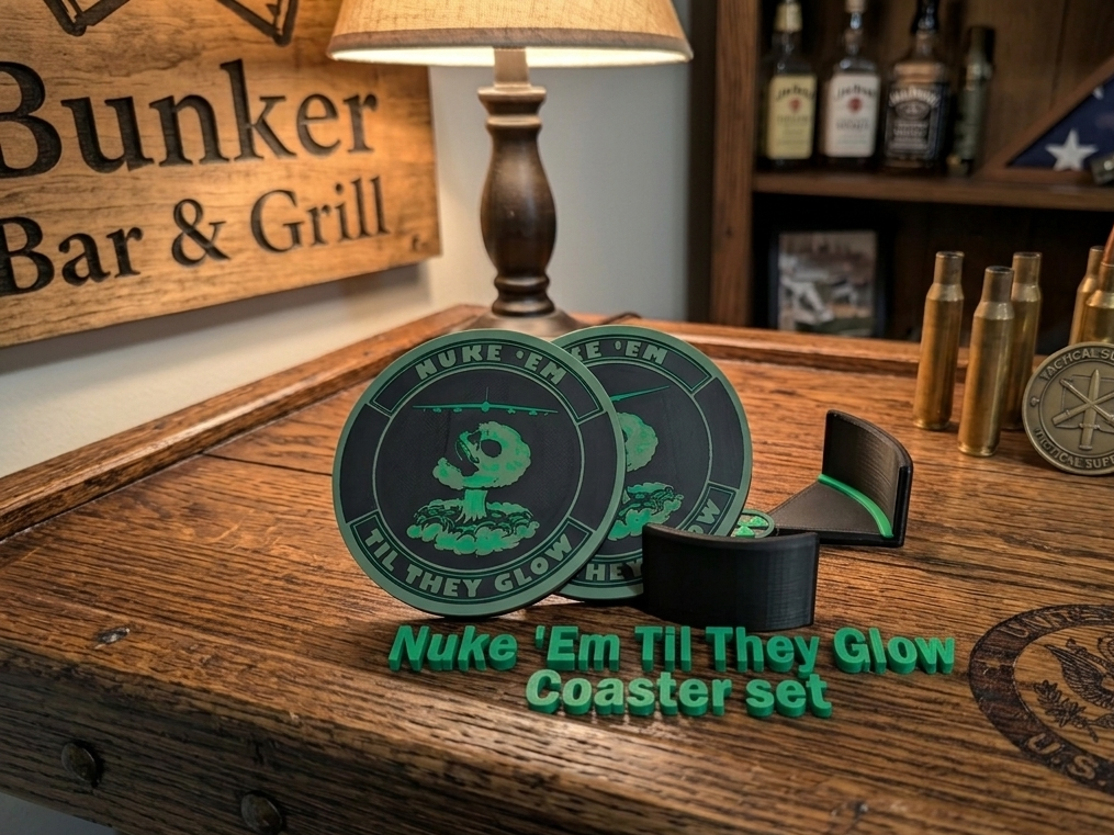 Nuke 'Em Til They Glow Coaster Set
