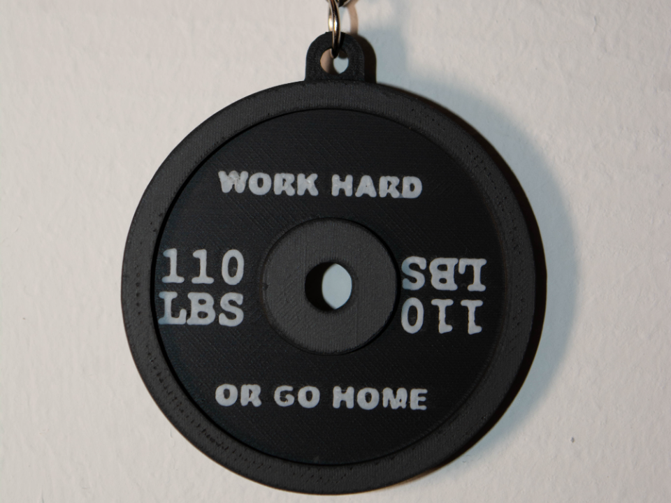 Gym Weight Plate Keychains
