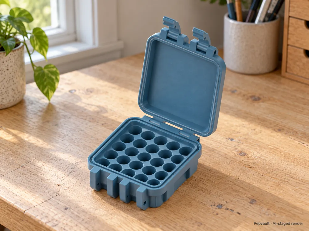 Pepvault | 3 mL Vial Case, 20–175 Count - Free 3D Print Model - MakerWorld
