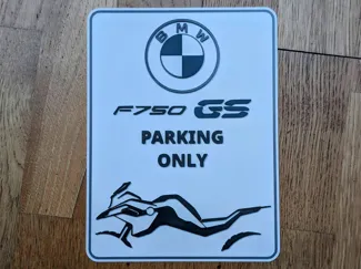 Cartello Divieto di sosta eccetto BMW F750GS