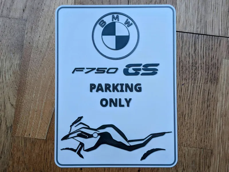 Cartello Divieto di sosta eccetto BMW F750GS