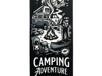 Camping Adventure Bookmark –Pop-Top Van Edition