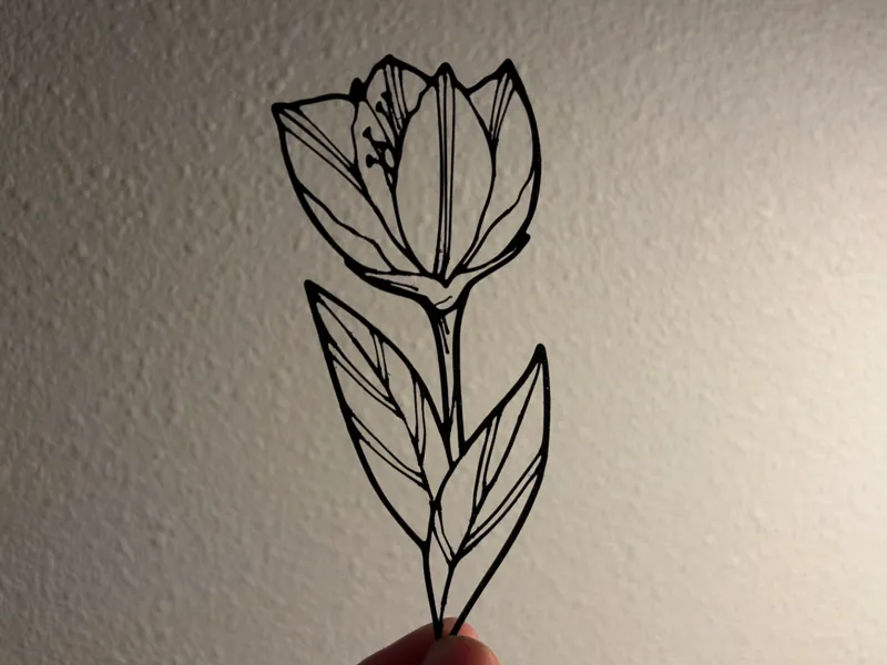 abstract tulip - wall art