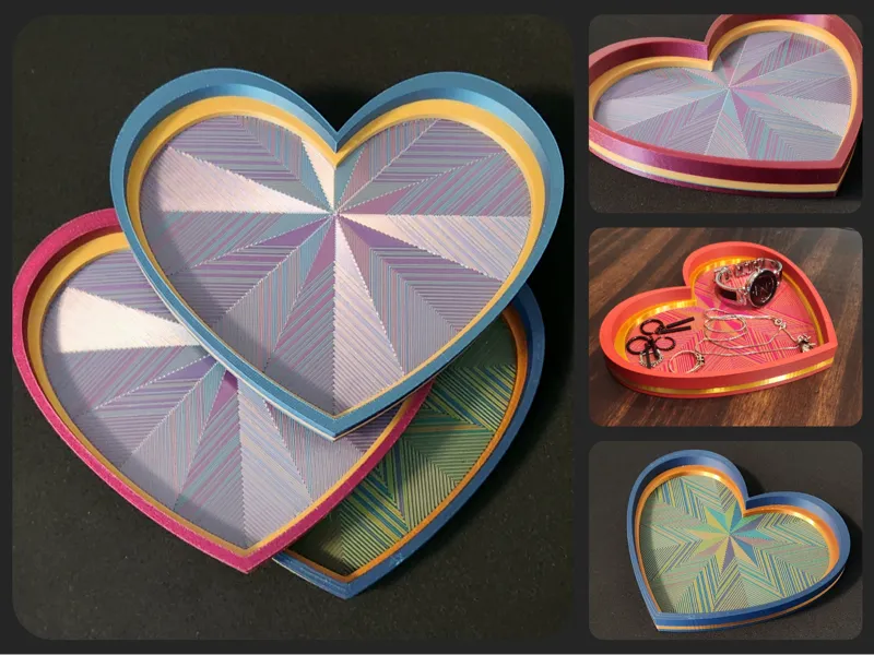 Heart-shaped Sunburst Catch-all Tray/Dish