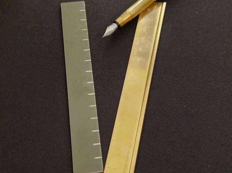 Ruler for Fountain Pen - Raised Edge - 15cm Length