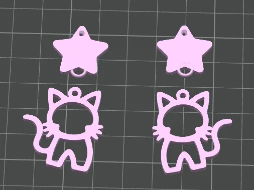 Star cat earring