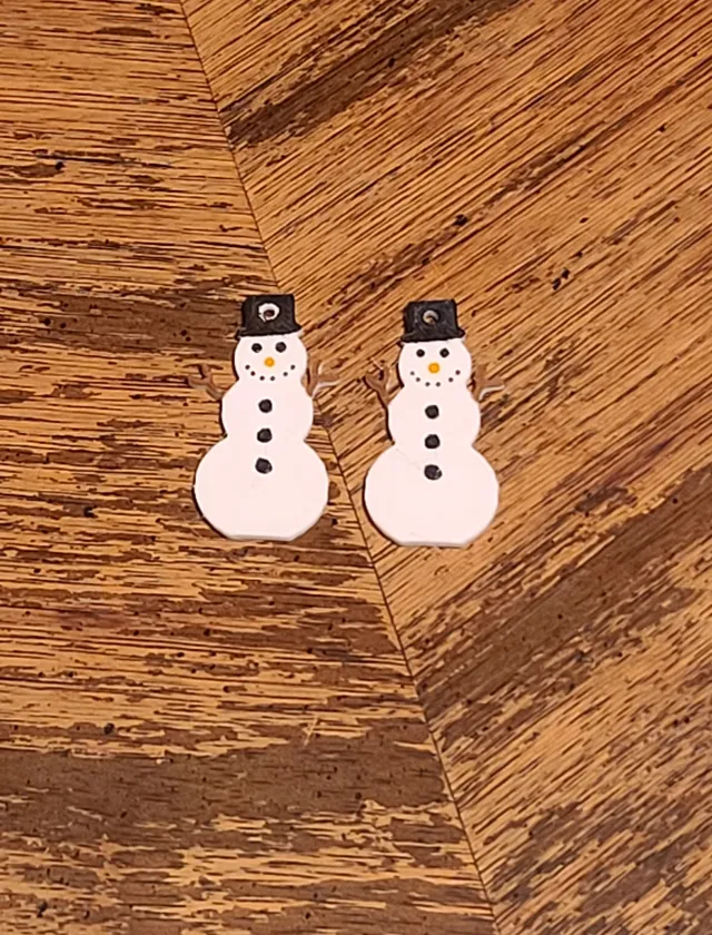 Snowman earrings