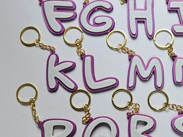 Letter L keychain