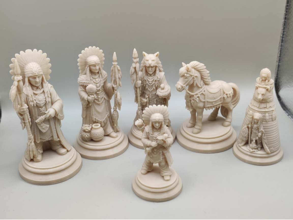 Warriors of the Great Plains Chess Set