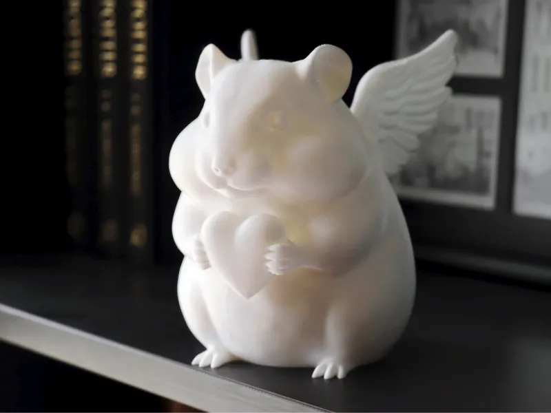 Cute Hamster with Angel Wings & Heart