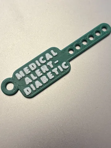 Llavero: Parametric Medical Alert Bracelet Keychain — vista de referencia 3