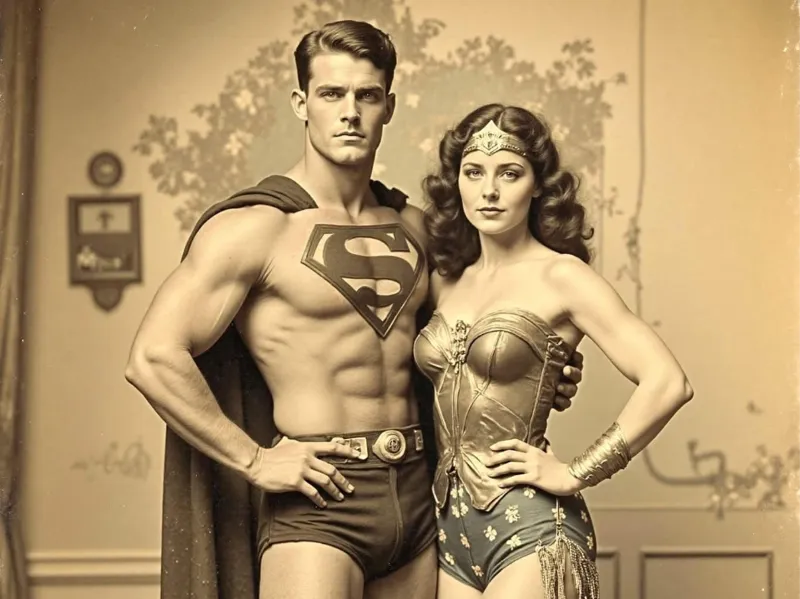 Wonder Woman Superman portrait hueforge
