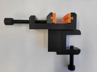 Mini table vise with C-clamp