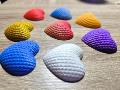 Knitted Heart Fridge Magnet