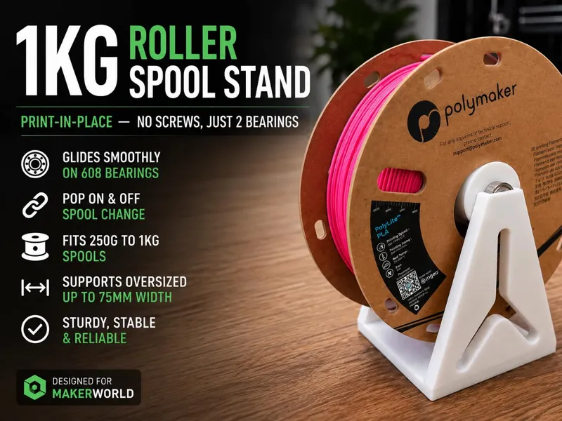 Universal Filament Spool 608 Roller Stand