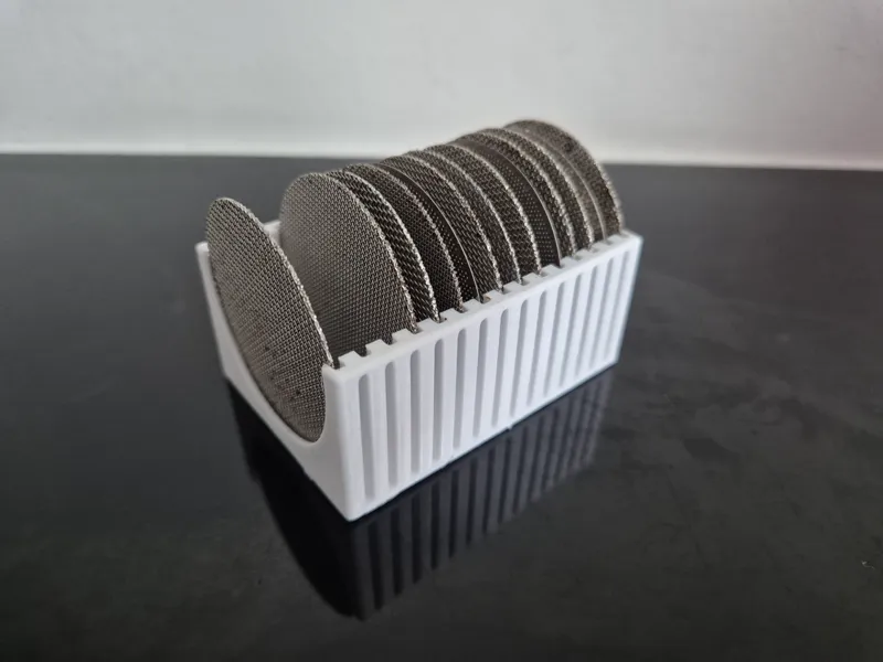 Espresso Puck Screen Dishwasher container