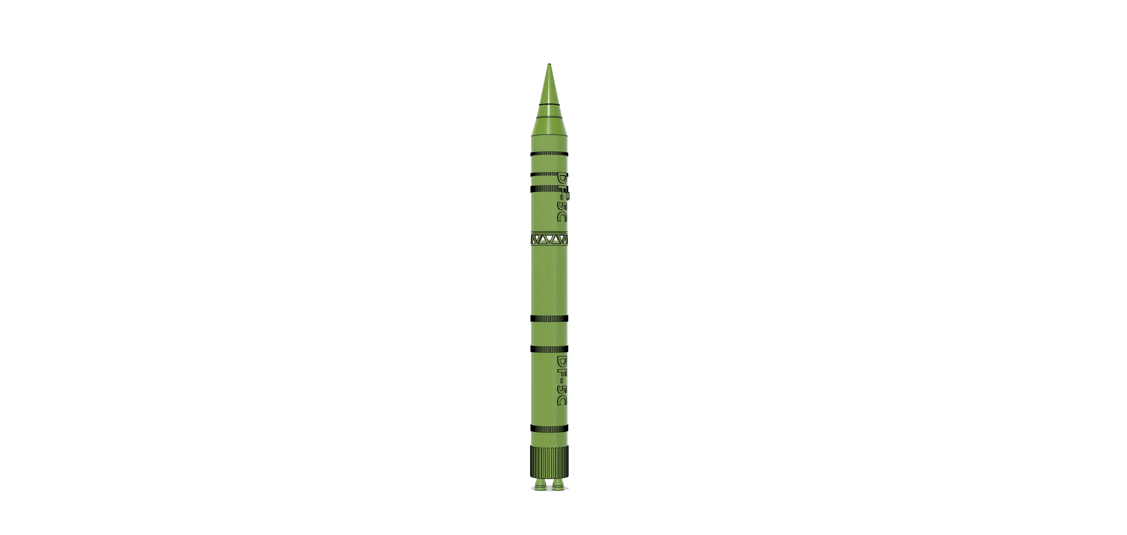 Miniatura 2 do modelo 3D 东风-5C战略核导弹