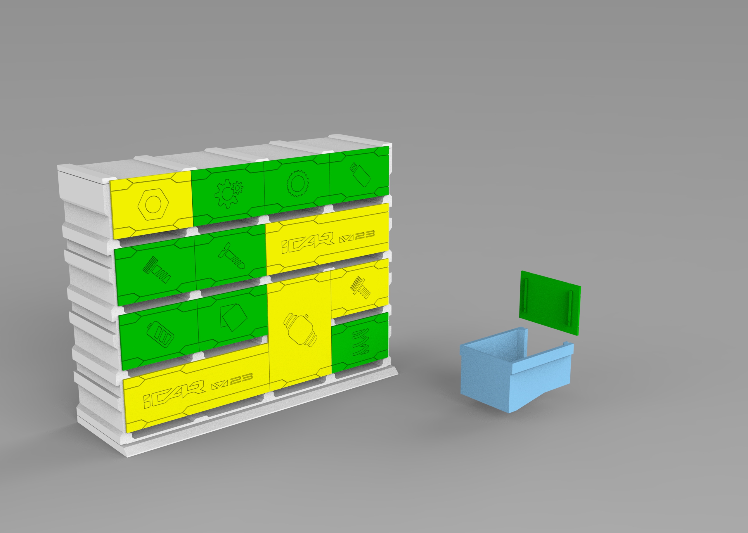 Miniatura 4 do modelo 3D 零件收纳盒-五金篇