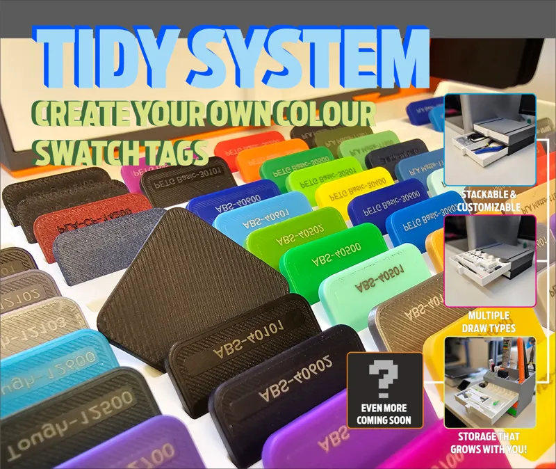Tidy System Custom Colour Swatch Tags