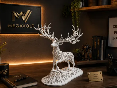 Majestic Deer – Organic 3D Sculpture