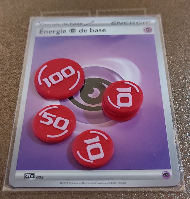 Pokemon damage token bicolor without AMS