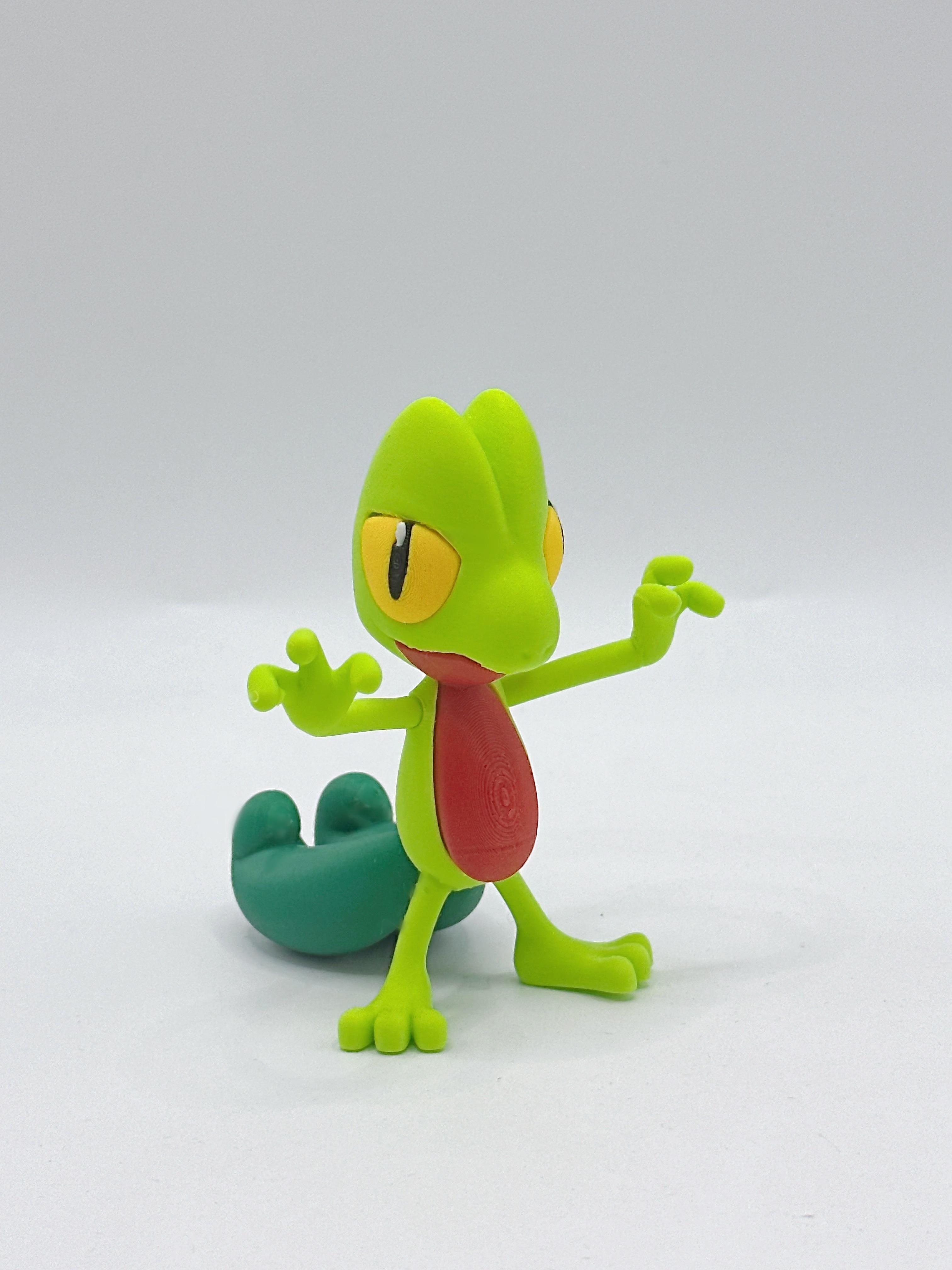 Miniatura 2 do modelo 3D treecko宝可梦252木守宫分色打印无须AMS