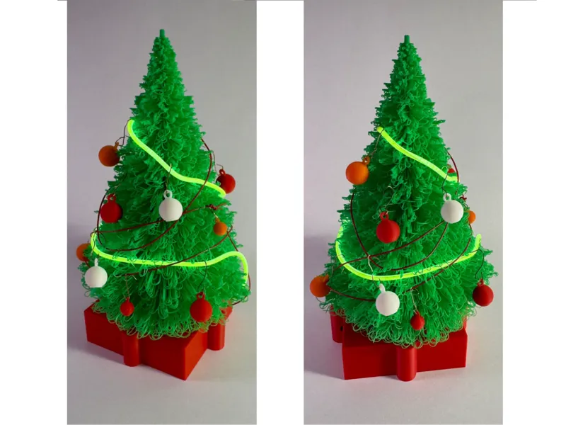 Christmas Tree w/ Working  Lights and Decorations