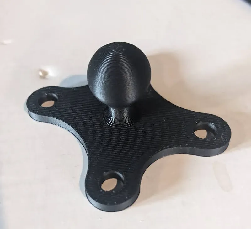 AMPS pattern plate with 17mm ball - parametric