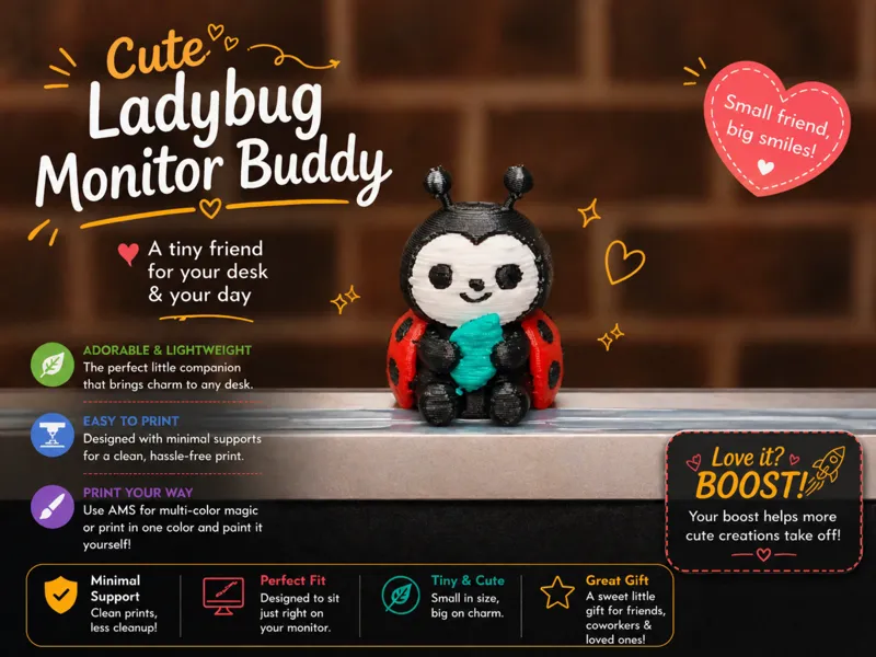 Mini Ladybug Monitor Buddy