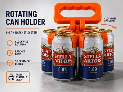 Rotating Ratchet 6-Can Beer & Soda Carrier