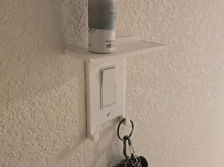 Rocker Switch Organizer with Shelf & Key Hooks