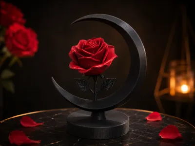 Crescent Moon Rose  | Romantic Home Decoration