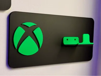 Wall Mounted Xbox Controller Holder with Xbox Logo