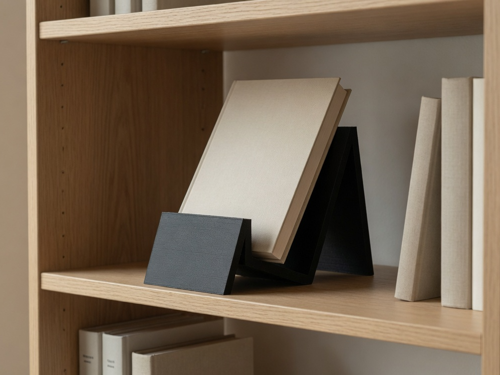 Book Stand / Bookend Minimal Nero