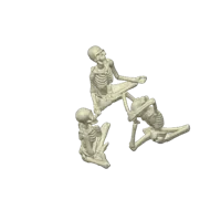 Trois squelettes en posture de yoga — photo 2