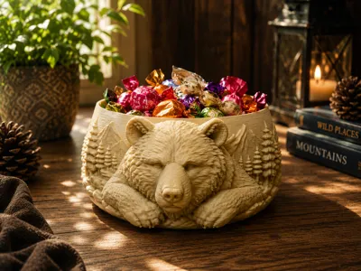 Sleeping Bear Candy Bowl-3D Print Model