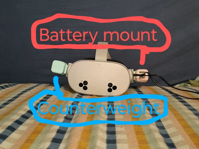 Meta quest 3 and 3s TYLT battery holder
