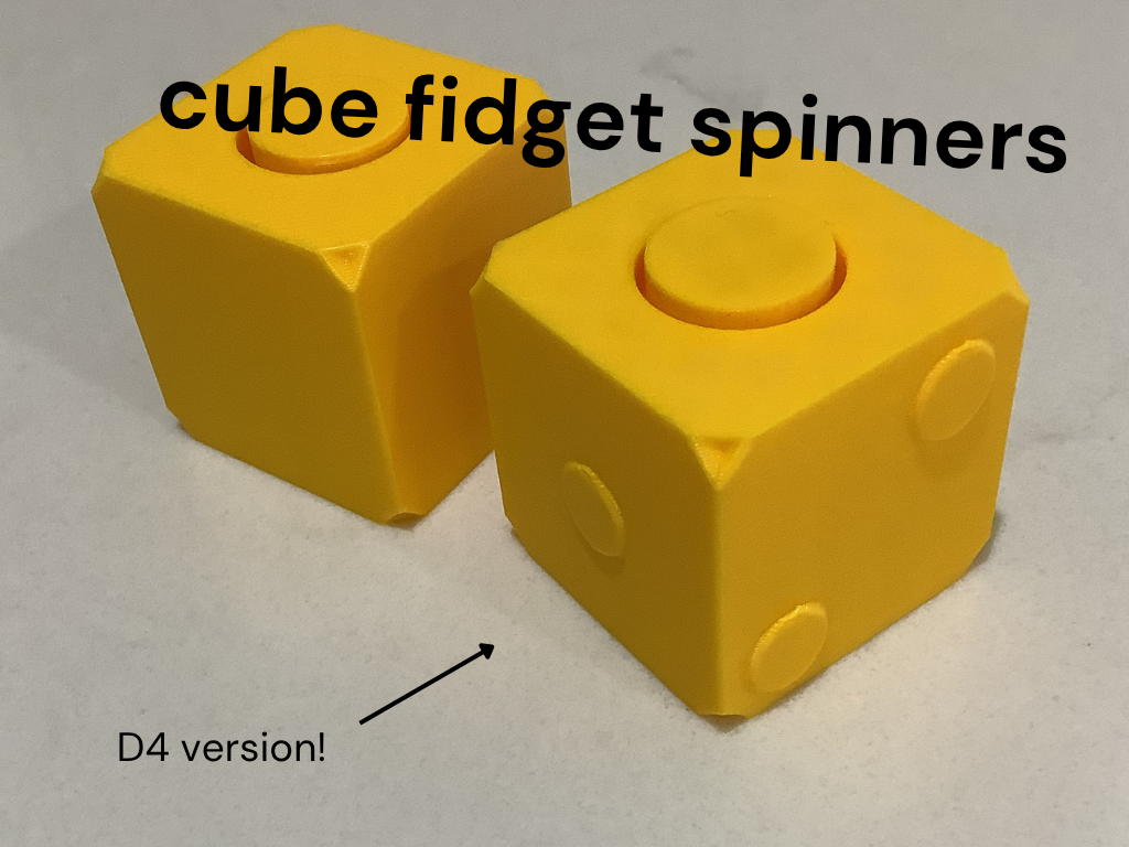 Cube fidget spinners