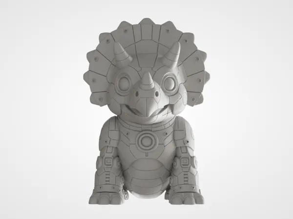 Figurine de tricératops robot