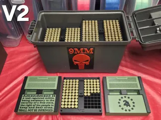 1k rounds 9mm Stackable with Desiccant tray. V2