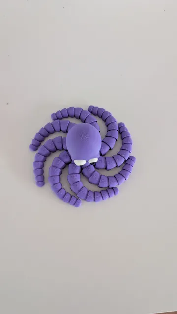 Objeto manipulable: Cute Flexi Octopus – Articulated Fidget Toy — vista de referencia 4